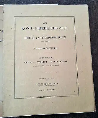 Friedrich II. von Preussen Aus König Friedrichs Zeit. 4 Lieferungen 1854/55 sf