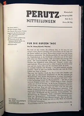 Perutz-Mitteilungen 6 Hefte in 1 Band Trockenplattenfabrik Photographie js