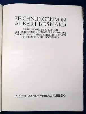 Singer Zeichnungen von Albert Besnard, Meister der Zeichnung 1912 52 Tafeln  js