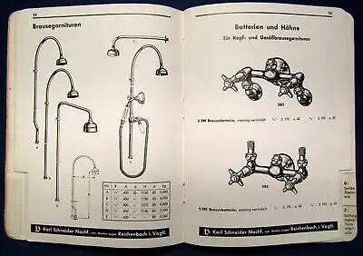 WLOR Sanitär Katalog um 1920 Wasserhähne Armaturen Zubehörteile Technik js