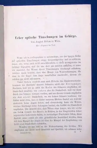 Seperat- Abdruck Ueber die optische Täuschung im Gebirge 1882 Forschung js