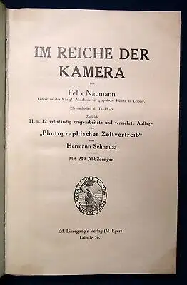 Naumann Im Reiche der Kamera " Photographischer Zeitvertrieb" 249 Abb. 1912 js