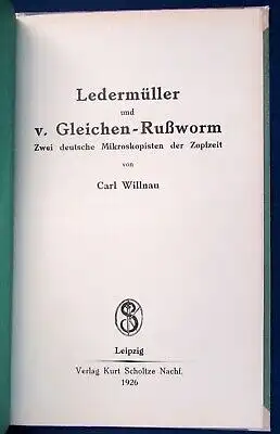 Wilnau Ledermüller und v. Gleichen-Rußworm 2 deutsche Mikroskopisten 1926 js