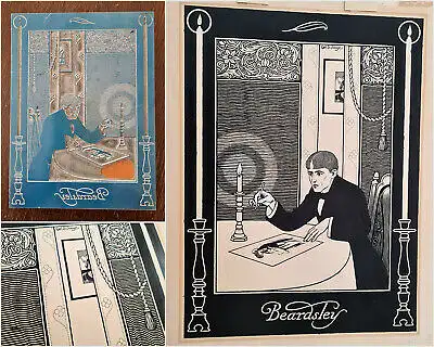 Carl S. Junge - Beardsley am Zeichen - Feder und weiße Gouache auf Karton sf