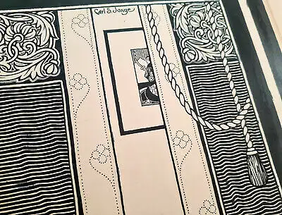Carl S. Junge - Beardsley am Zeichen - Feder und weiße Gouache auf Karton sf