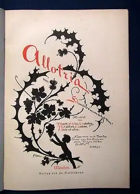 Diez u.a. Allotria vom Schwabenmajer um 1916 Erzählungen Geschichten js