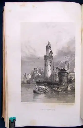 Texier Voayge Pittoresque Sur Les Bords Du Rhin 24 Stahlstiche 1858 Dekorativ js