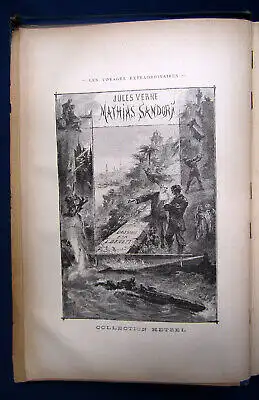 Jules Verne Mathias Sandorf 1885 111 Abb. von Benett und 1 Karte Literatur js