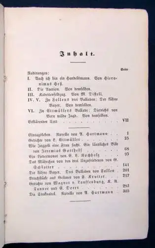 Schlatter Alpina Schweizerisches Jahrbuch für schöne Literatur 1841 1.Jahrg. js