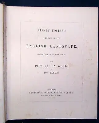 Foster Pictures Of English Landscape 1863 Pictures in Words by Tom Tailor  js