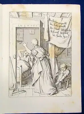 Die Ammen- Uhr aus des Knaben Wunderhorn o.J. 1843 selten Holzschnitte js