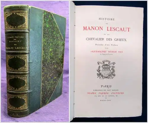 Abbé Histoire de Manon Lescaut et du Chevalier des Grieux 1875 Belletristik sf