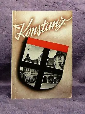 Konstanz Führer durch die Stadt Mit 14 Bildern, Stadtplan 1951 Badem-Württ. js