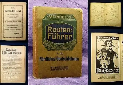 Meinholds Routenführer Nördliches Deutschböhmen 1908 Ortskunde Landeskunde  js