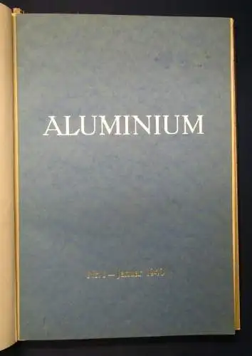 Aluminium 1940 ausgesondertes Bibliotheksexemplar Wissen Wissenschaft js