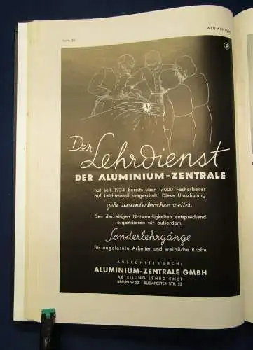 Aluminium 1940 ausgesondertes Bibliotheksexemplar Wissen Wissenschaft js