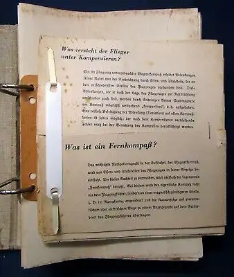 Schlie Handbuch für den Luftfahrt- Unterricht Leinen Mappe in 33 Heften 1936 js