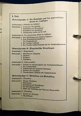 Schlie Handbuch für den Luftfahrt- Unterricht Leinen Mappe in 33 Heften 1936 js