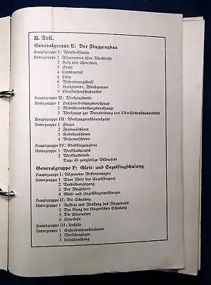 Schlie Handbuch für den Luftfahrt- Unterricht Leinen Mappe in 33 Heften 1936 js