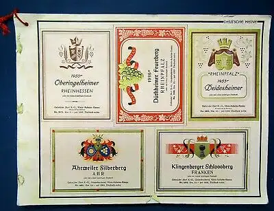 Umfangreiches Katalog-Fragment zu Wein, Spirituosen 1935 sehr selten js