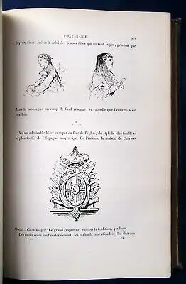 Bertall La Vie Hors De Chez Soi 1876 Holzstich-Frontispiz Rundumgoldschnitt js