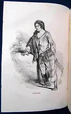 Eugene Sue Le Juif Errant " Der ewige Jude" 1845 4 Bde. illustriert Literatur js
