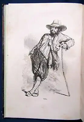 Eugene Sue Le Juif Errant " Der ewige Jude" 1845 4 Bde. illustriert Literatur js