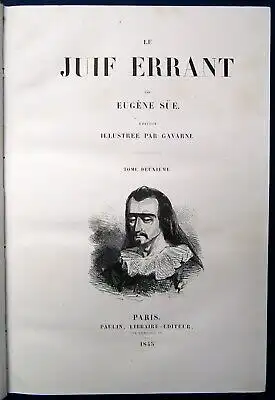 Eugene Sue Le Juif Errant " Der ewige Jude" 1845 4 Bde. illustriert Literatur js