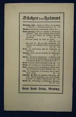 Geßner Die Entwicklung der Burg Altenburg o.J. 1926 Ortskunde Landeskunde js