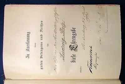 Prämienbuch Ohne Fleiss kein Preis. 1901 Lesebuch städt. u. gewerbl. Schulen js