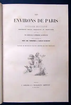 Nodier Environs De Paris, paysage, histoire,monuments moeurs chronique 1844 js
