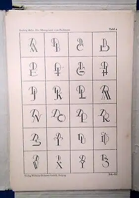 Das Monogramm vom Fachmann Gezeichnet von Ludwig Rehn um 1925 js