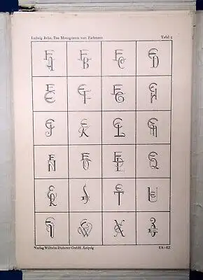 Das Monogramm vom Fachmann Gezeichnet von Ludwig Rehn um 1925 js