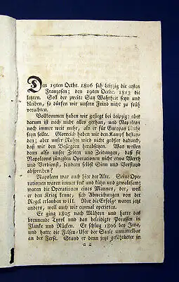 Müller Auch eine Ansicht von der Völkerschlacht bei Leipzig 1813 selten mb
