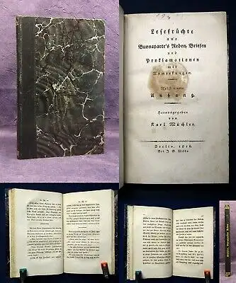 Müchler Lesefrüchte aus Buonaparte`s Reden, Briefen u. Proklamationen 1816 js