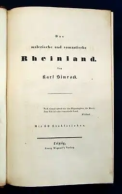 Simrock, Karl Das malerische und romantische Rheinland um 1840 dekorativ js