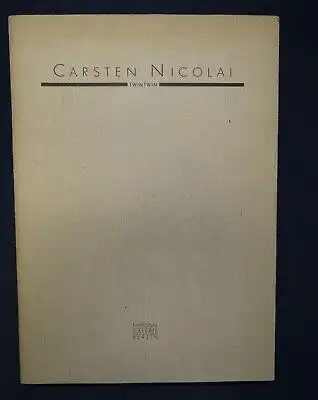 Carsten Nicolai Twintwin 1994 Bleizeichnung 1 Fax und 1 Widmung des Künstlers js