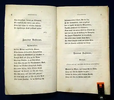 Goethe Des Epimenides Erwachen. Ein Festspiel. EA 1815 Or. Broschur Klassiker js