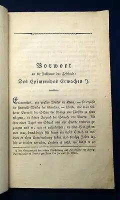 Goethe Des Epimenides Erwachen. Ein Festspiel. EA 1815 Or. Broschur Klassiker js