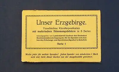 Unser Erzgebirge Versch. Künstlerpostkarten Serie 1 von 5 um 1930 10 Stück js
