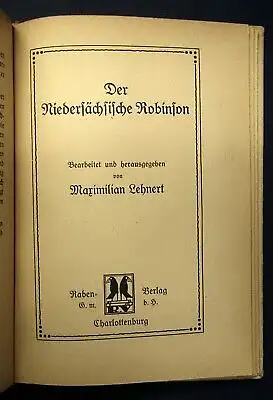 Lehnert Der kurländische Robinson u. die Venetianische Robinsonin 1919 selten js