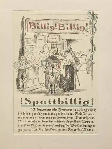Schimz Die Leipziger Klein-Messe 1922 Grafikmappe Grafiker Zeichner Leipzig mb