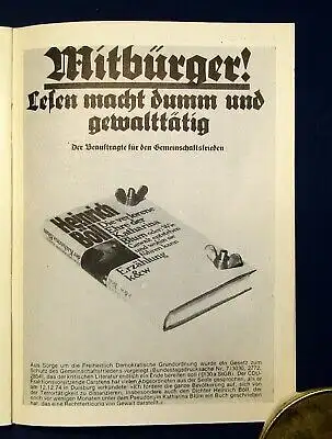Klaus Staeck Heft zur Ausstellung Arkade mit 2 Autografen/Autogrammen 1976 js