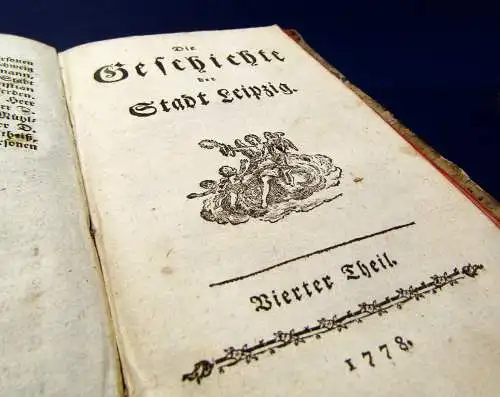 Kritzinger Die Geschichte der Stadt Leipzig 1778 Seltene EA Saxonica Sachsen mb 