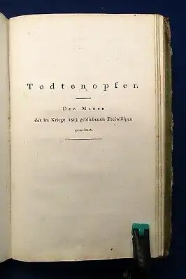 Müchler Gedichte. Niedergelegt auf dem Altar des Vaterlandes 1813 Militaria js