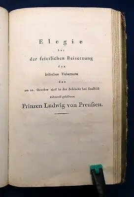 Müchler Gedichte. Niedergelegt auf dem Altar des Vaterlandes 1813 Militaria js
