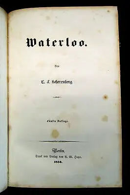 Scherenberg Sammelband mit 4 Werken EA 1852 1853 1856 1855 Geschichte Napoleon 