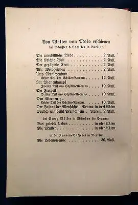 Molo Den Sternen zu Ein Schiller- Roman 1916 Belletristik Lyrik Litratur js