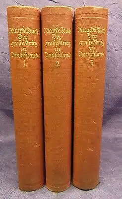 Huch Der große Krieg in Deutschland 3 Bde. komplett EA 1912-1914 selten js