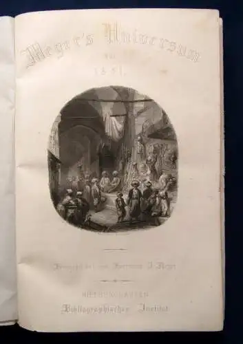 Meyers Universum Ein Jahrbuch für Freunde der Natur und Kunst 1862 Großoktav js 